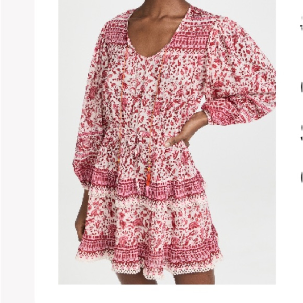 HUNTER BELL Red and White Floral Mini Dress